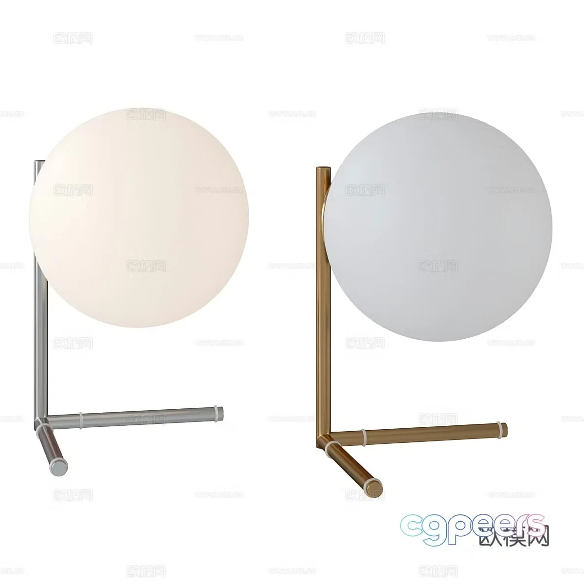 Modern minimalist Bolla-unica desk lamp 3d model