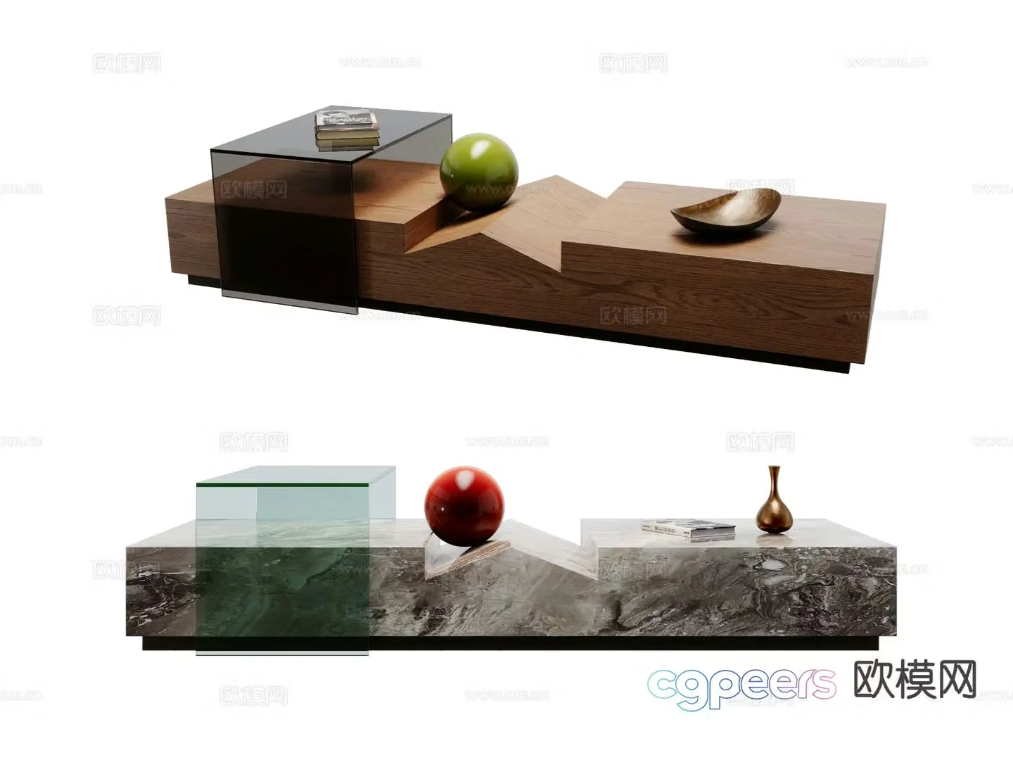 Italian coffee table 3d model
