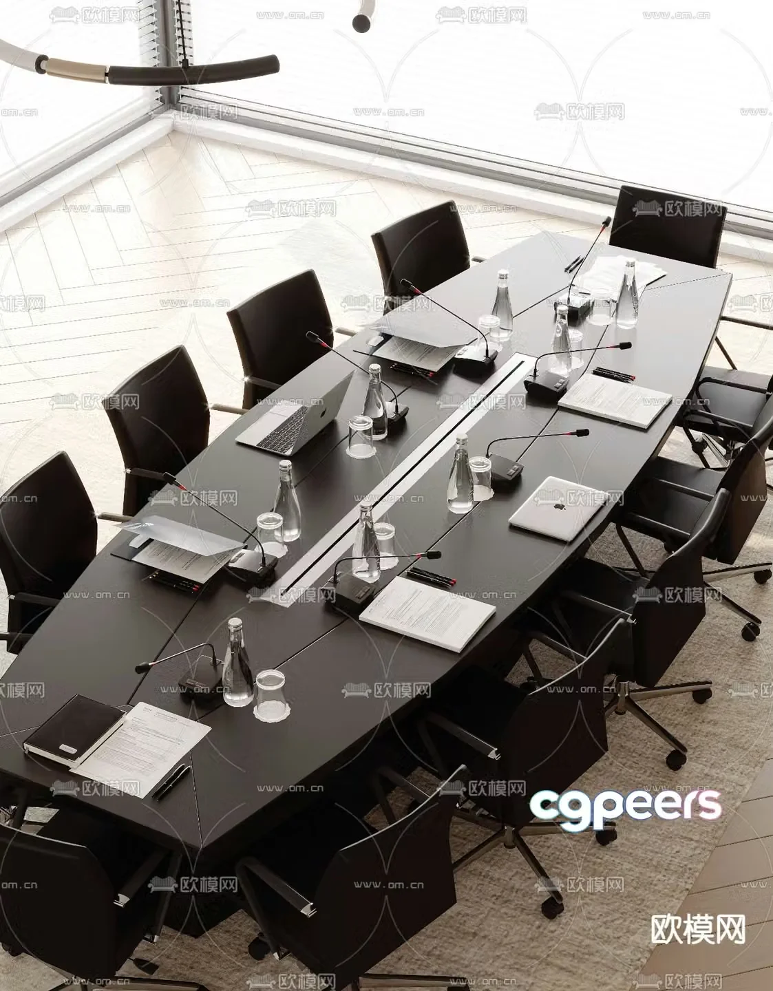 Modern conference table conference table 3d model