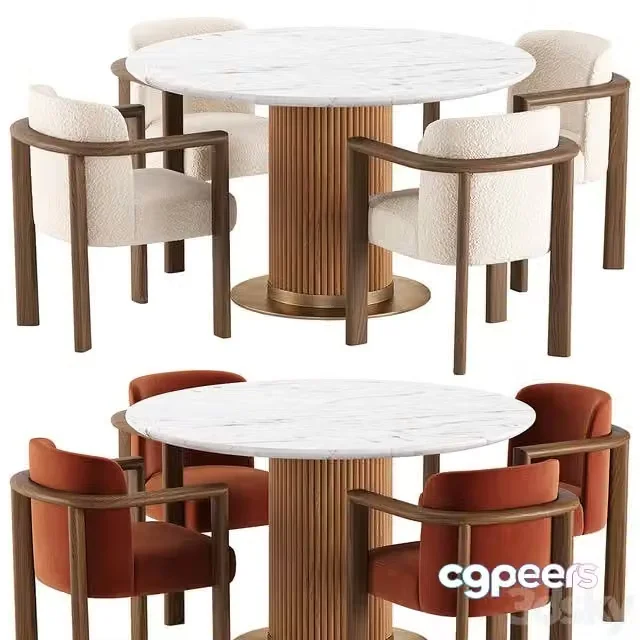 3ds Max Free – Aria Chair and Murcell Round Table