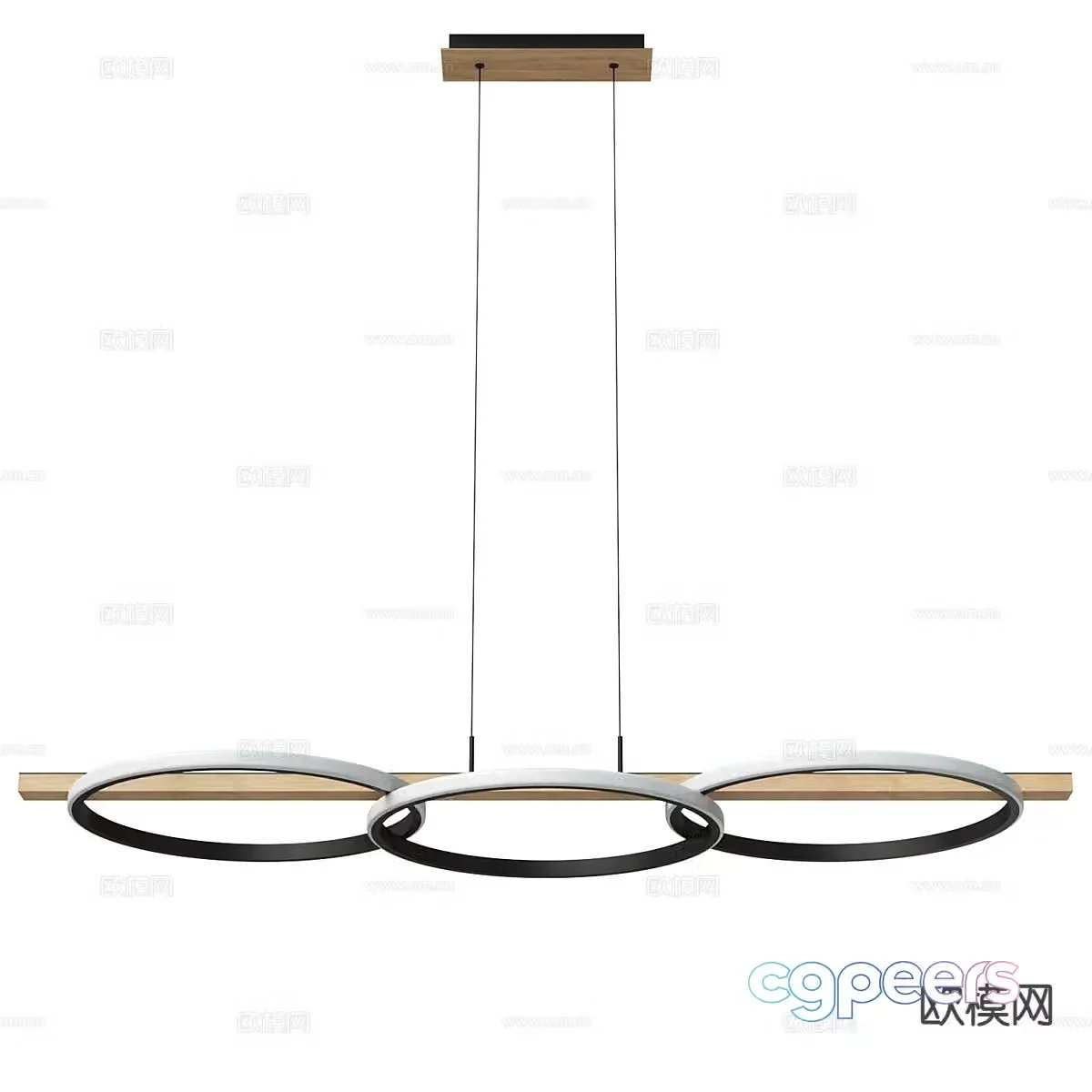 Modern minimalist chandelier 3d model