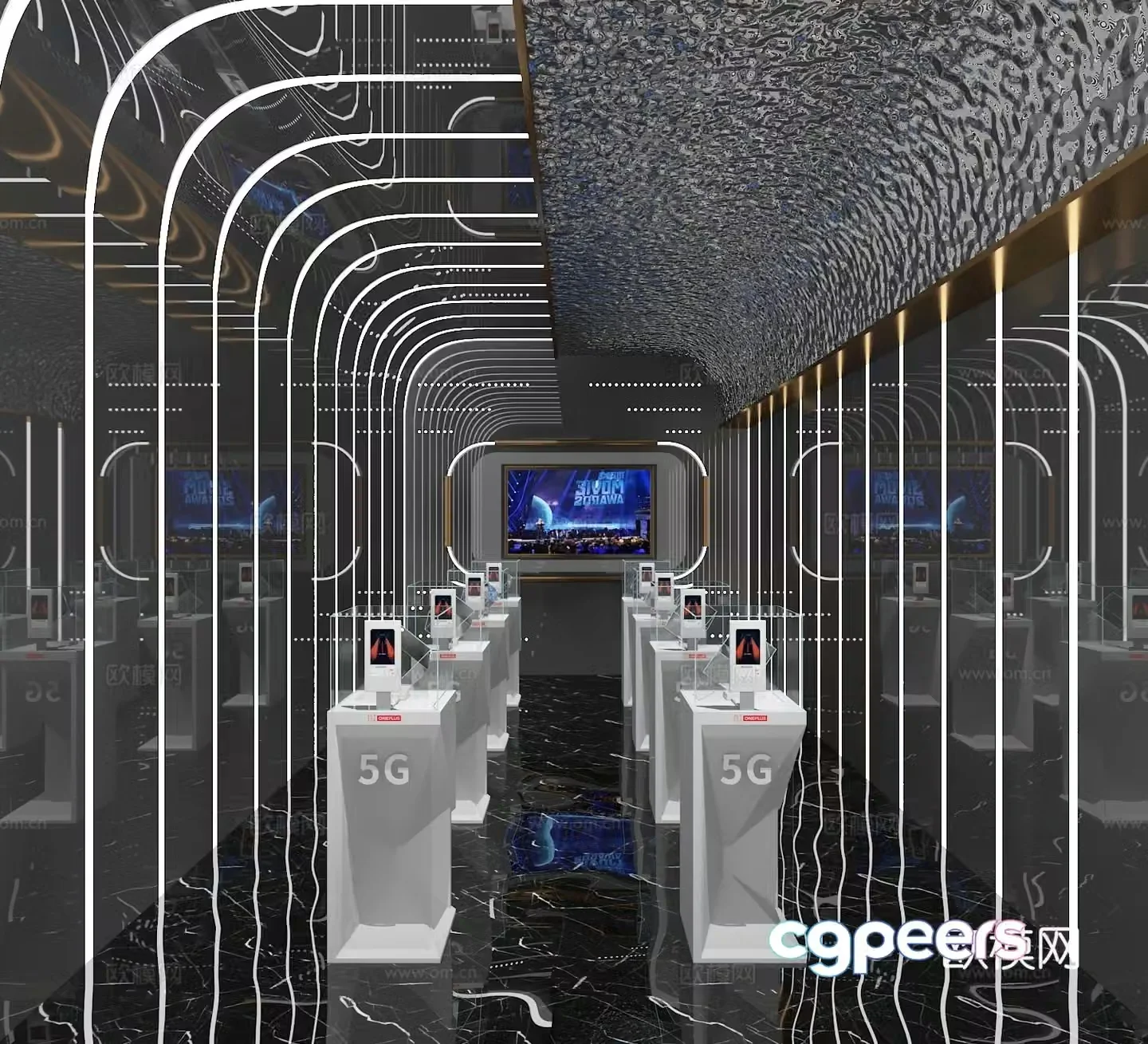 Modern Communication Exhibition 3D Model