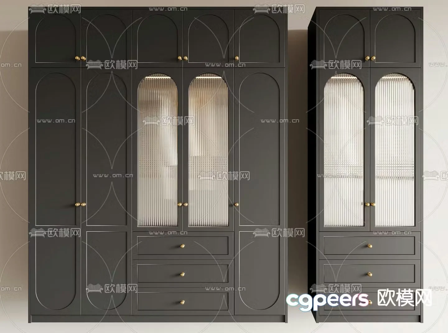 Medieval style wardrobe wardrobe 3d model