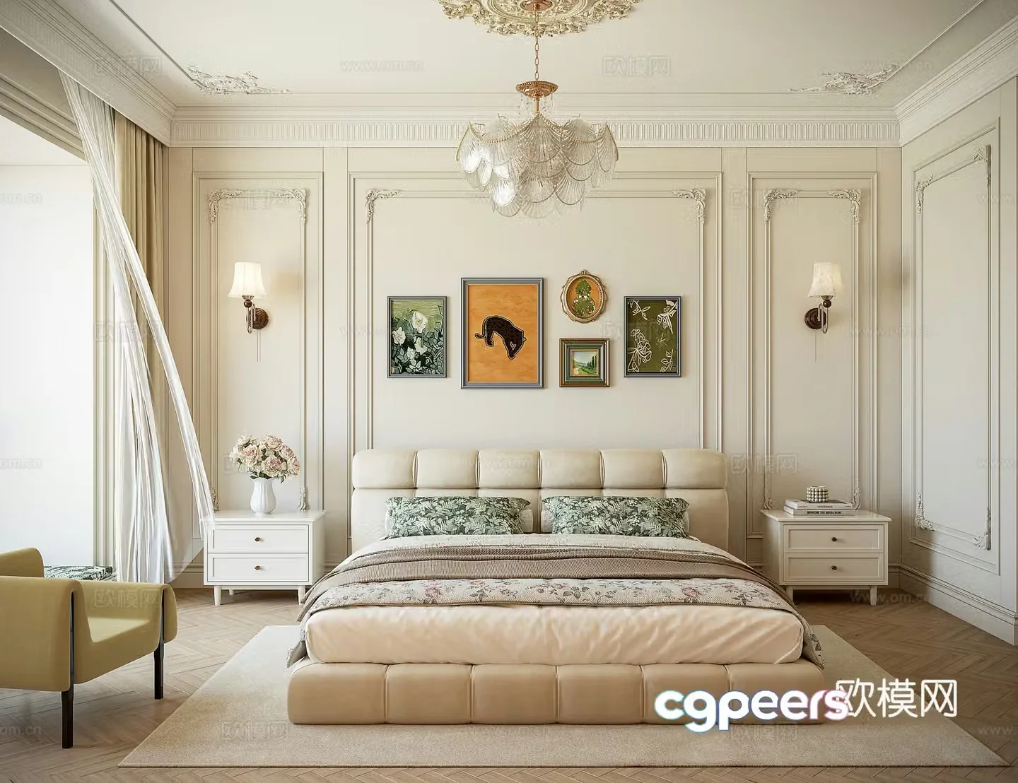 French children’s room 3d model