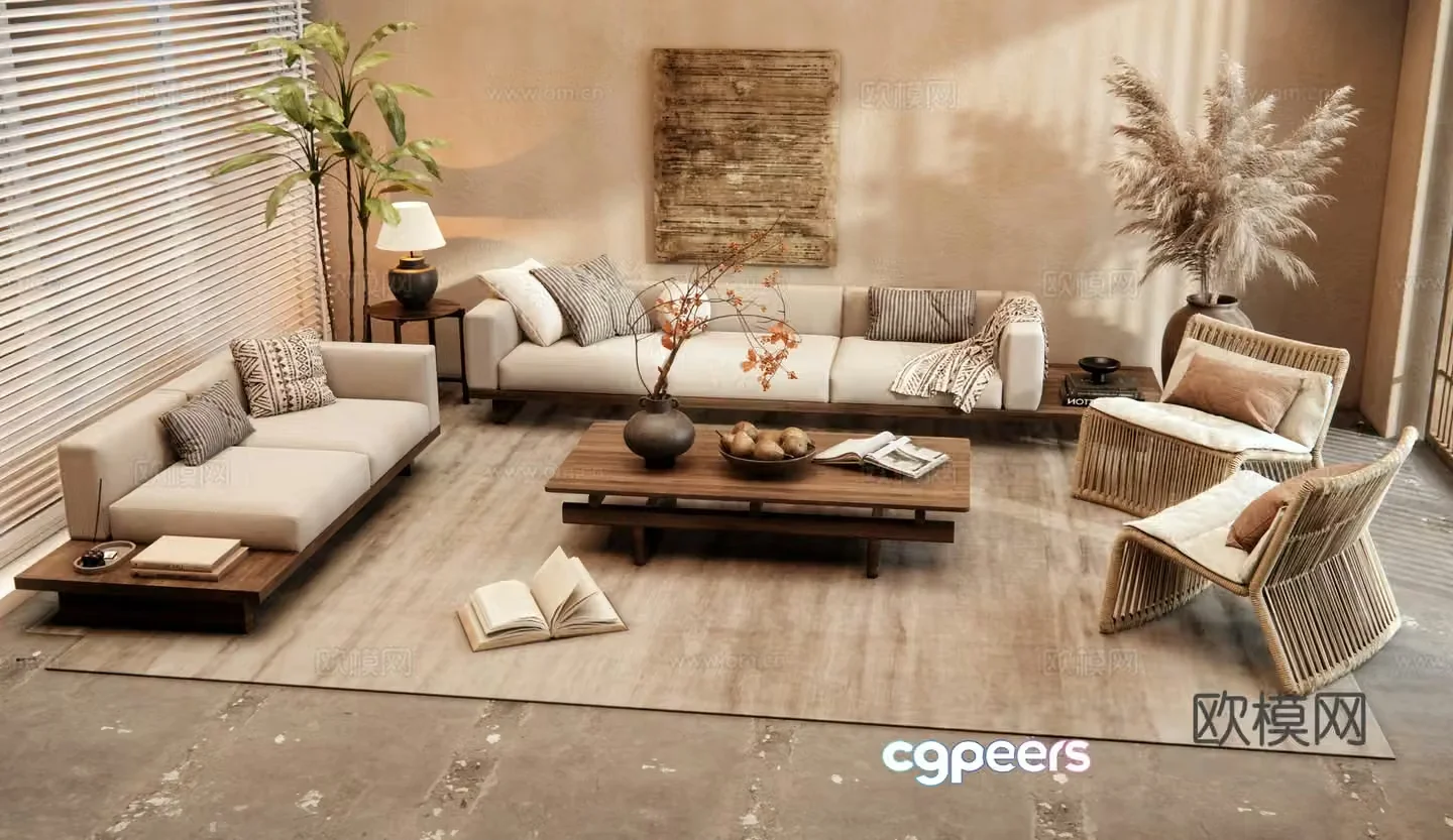 Wasabi combination sofa 3D model