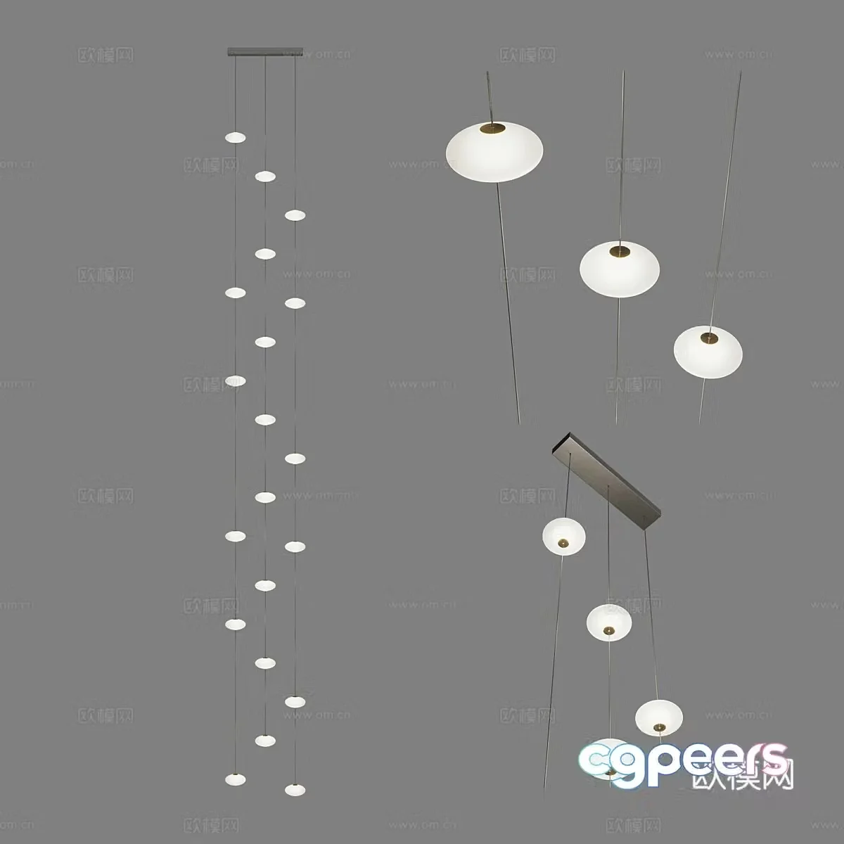 Modern simple chandeliers chandeliers simple chandeliers dining chandeliers living room chandeliers lamps 3D model
