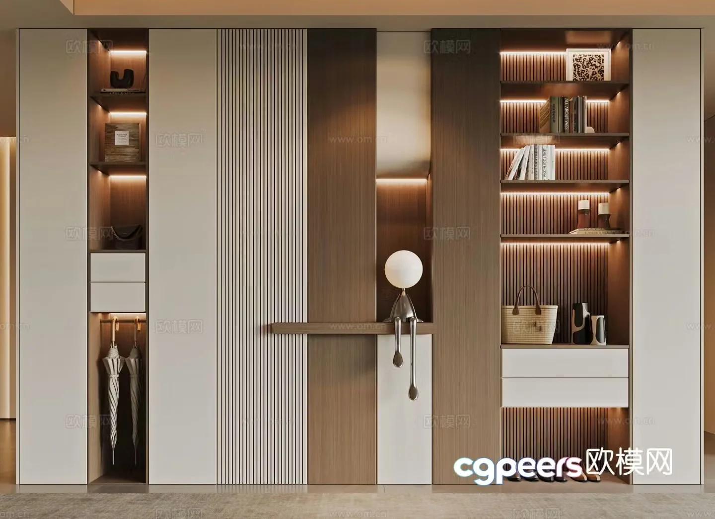 Modern shoe cabinet 3d model