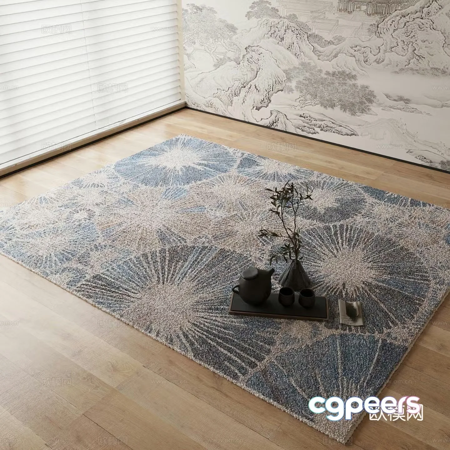 New Chinese carpet 3D model