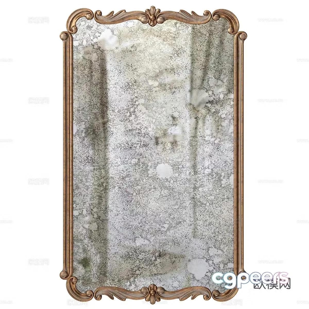 French mirror hanging mirror 3d model
