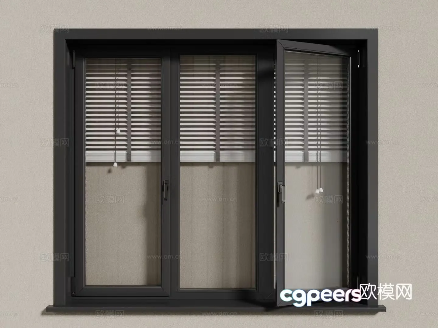 Modern windows aluminum alloy windows casement windows floor-to-ceiling windows 3d model