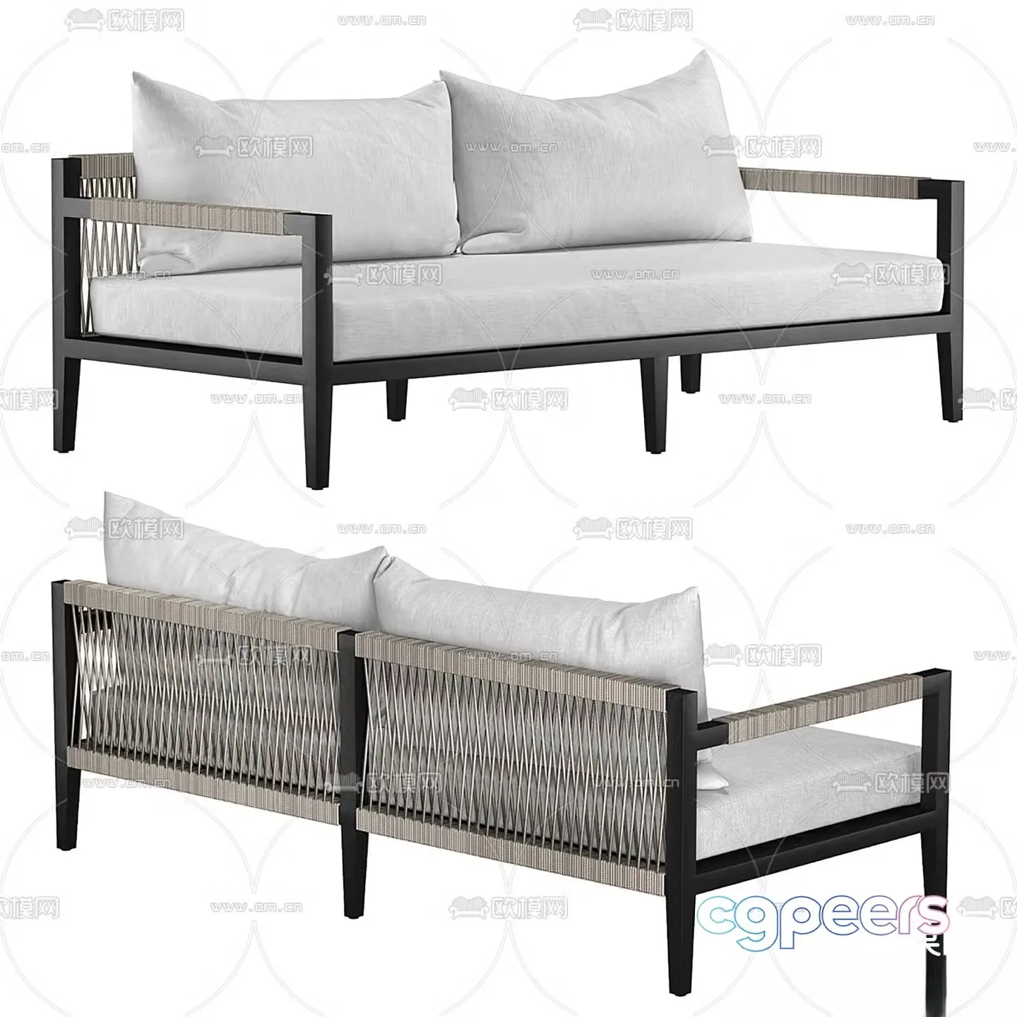 CHERYL loveseat outdoor sofa 3d model