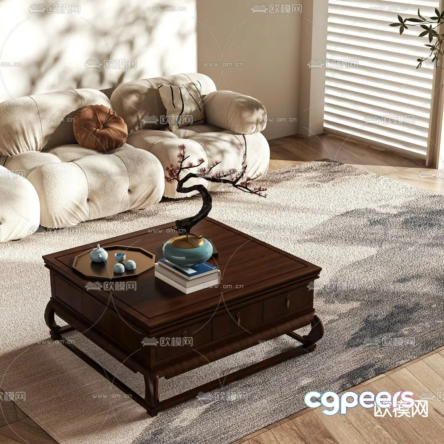 New Chinese coffee table 3D model