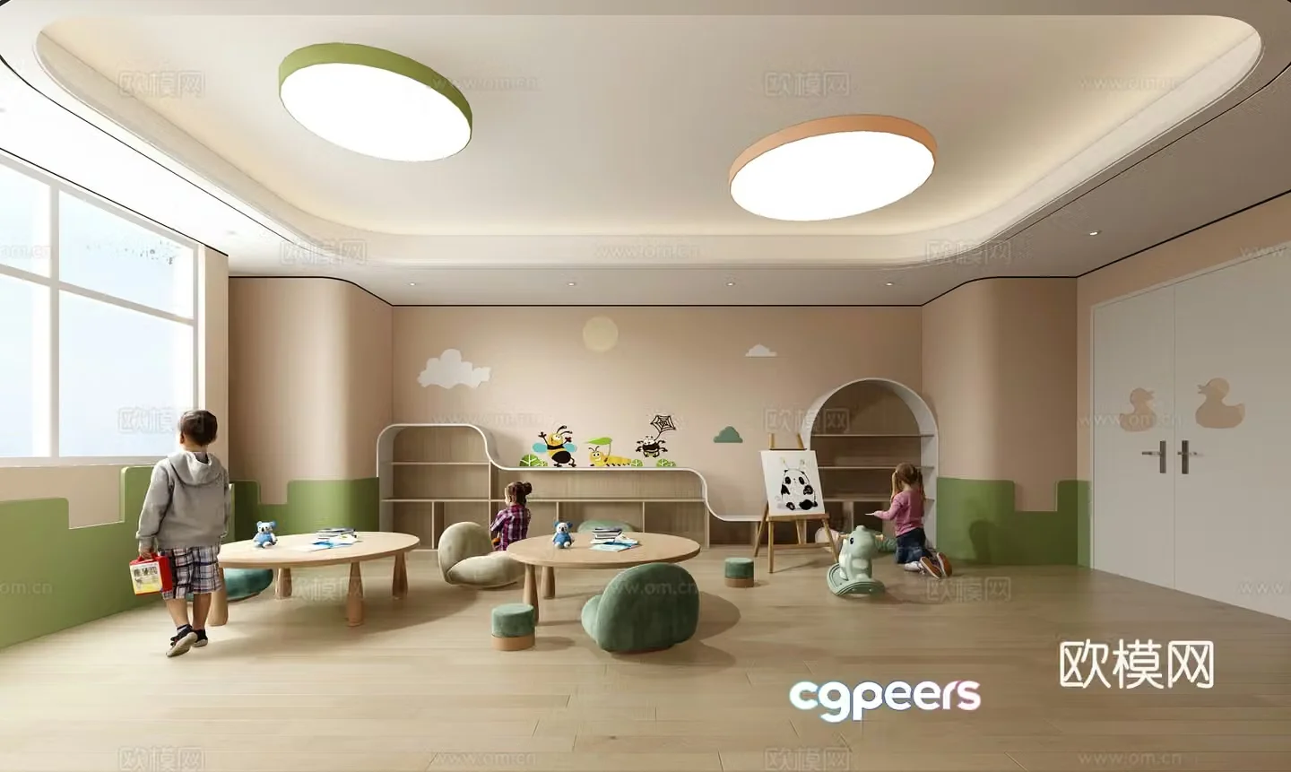 Modern kindergarten activity room 3d model