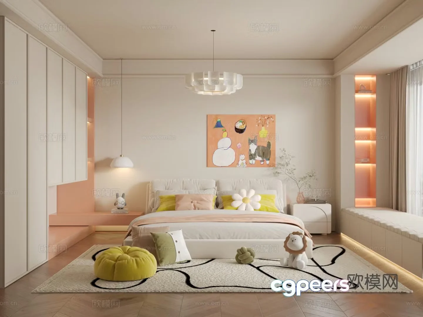 Modern children’s room 3d model