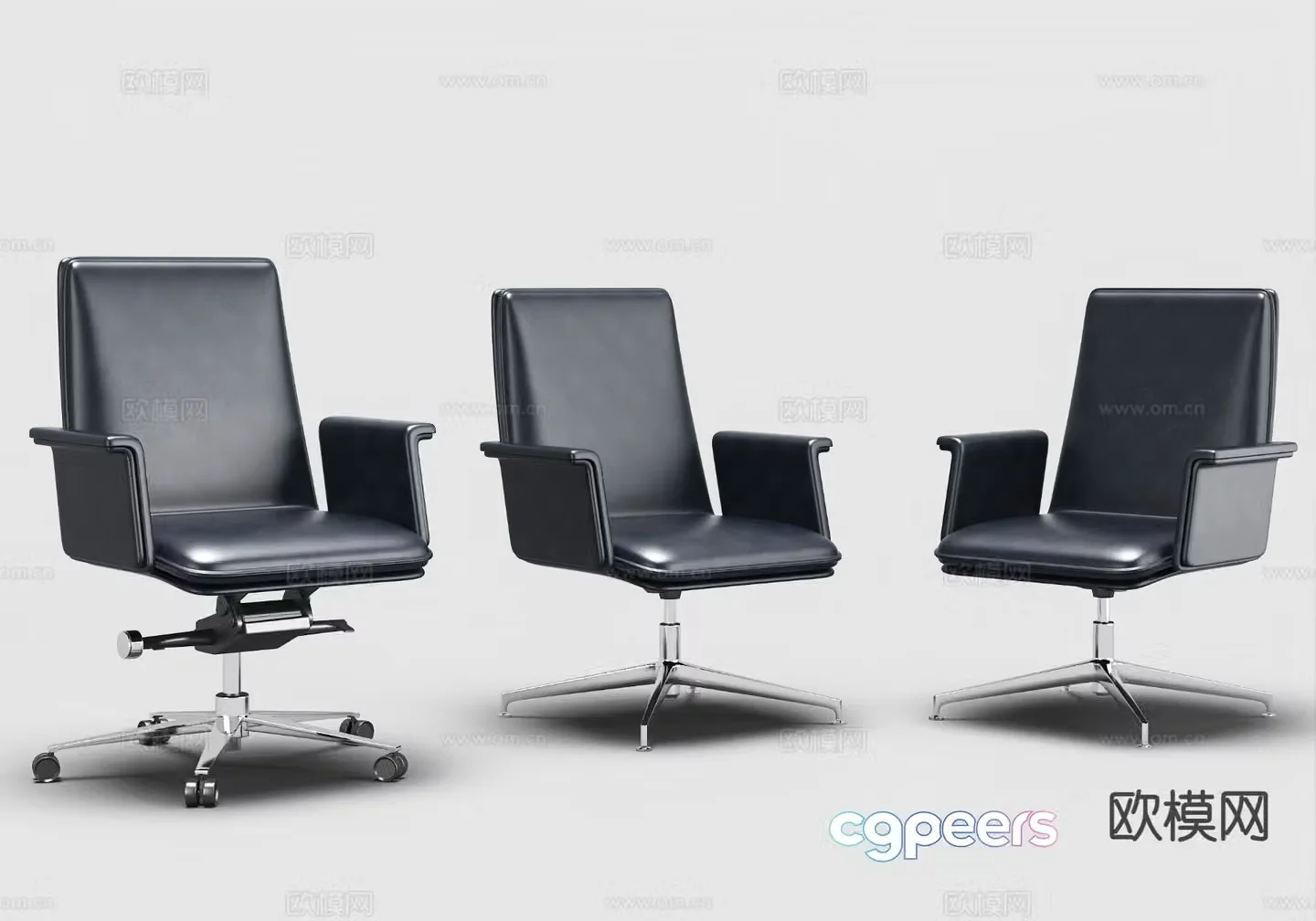 Modern office chair boss chair staff chair 3d model