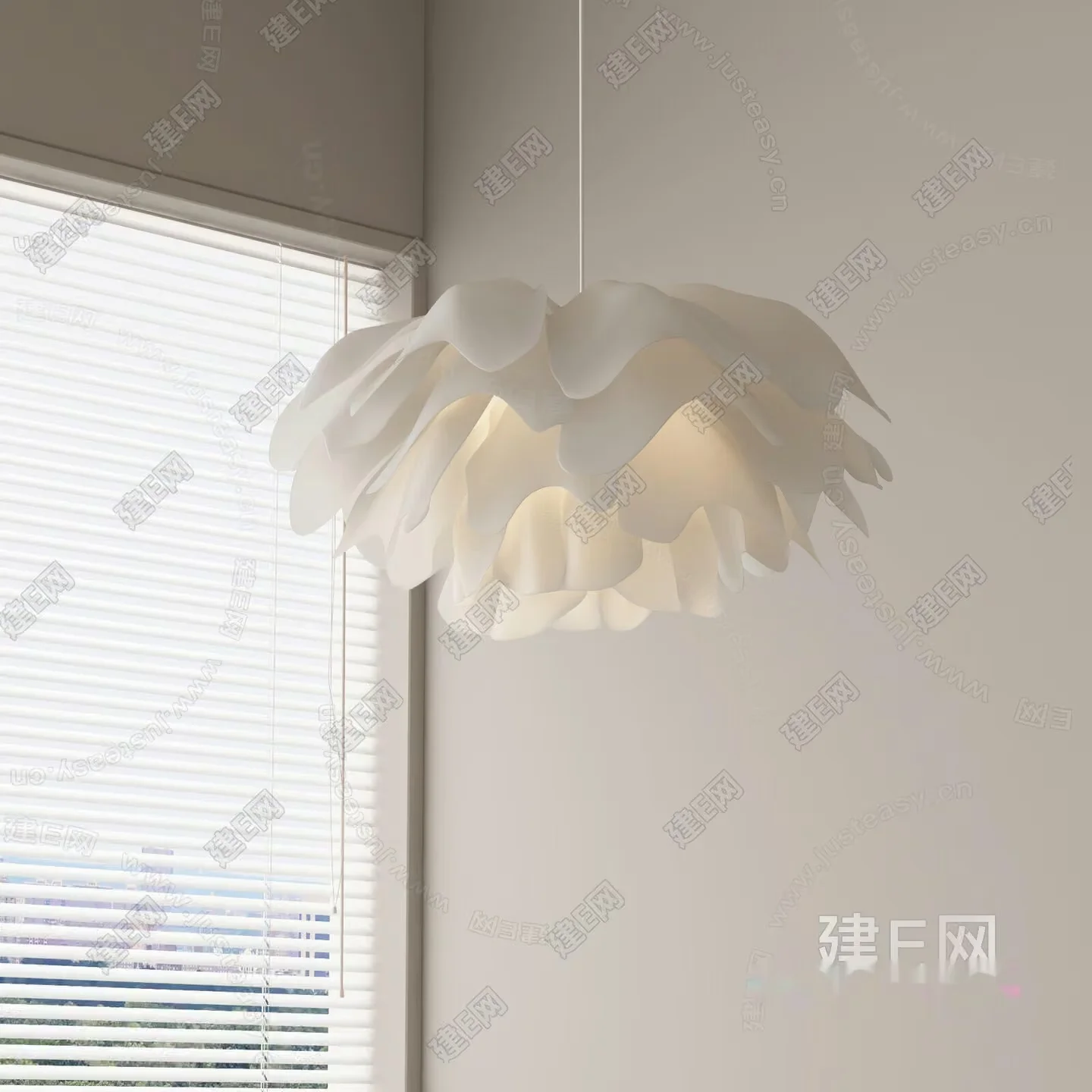 A White Light Fixture 3D Model – 1263 – VRAY Render