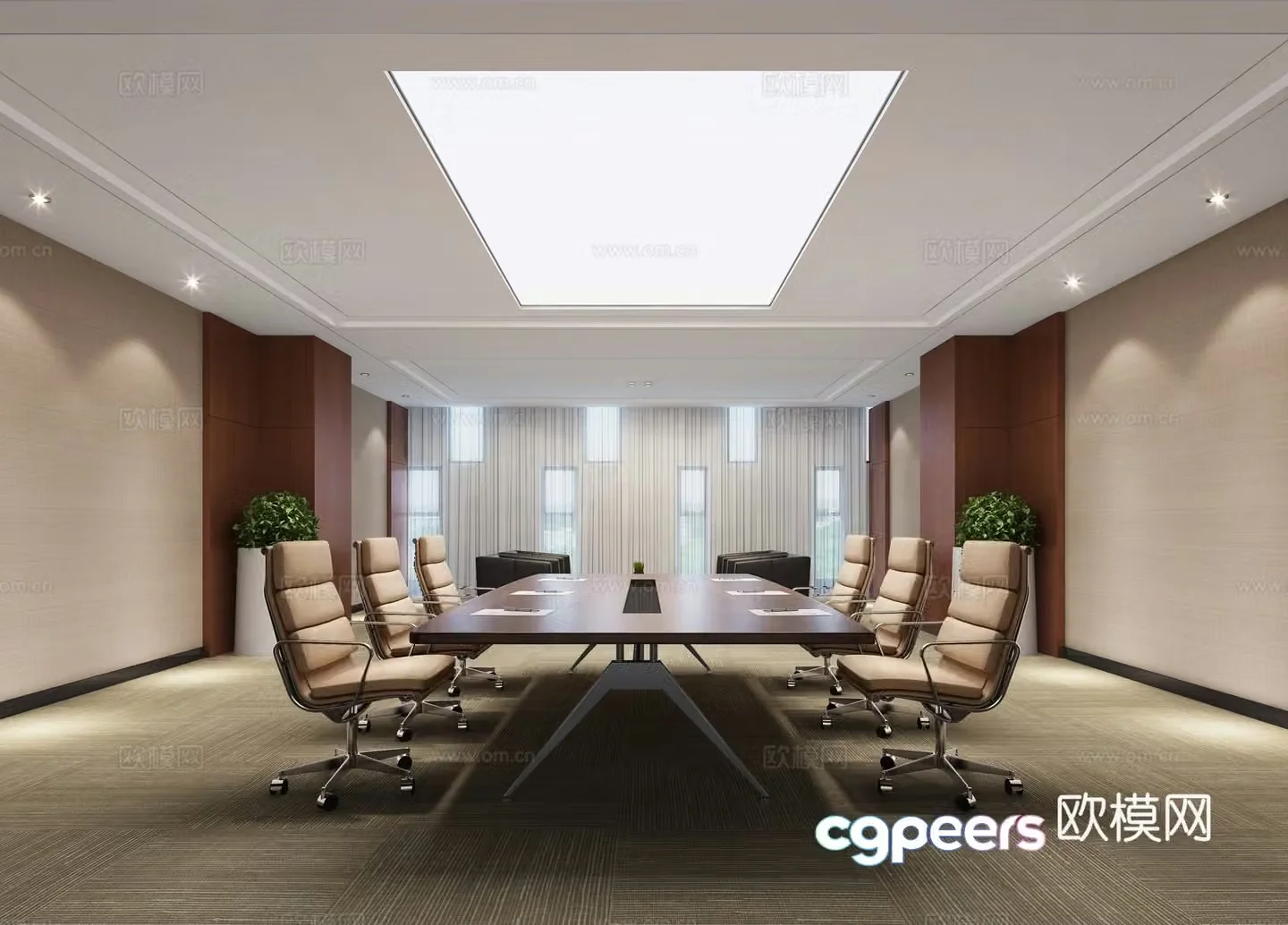 Modern conference room 3d model