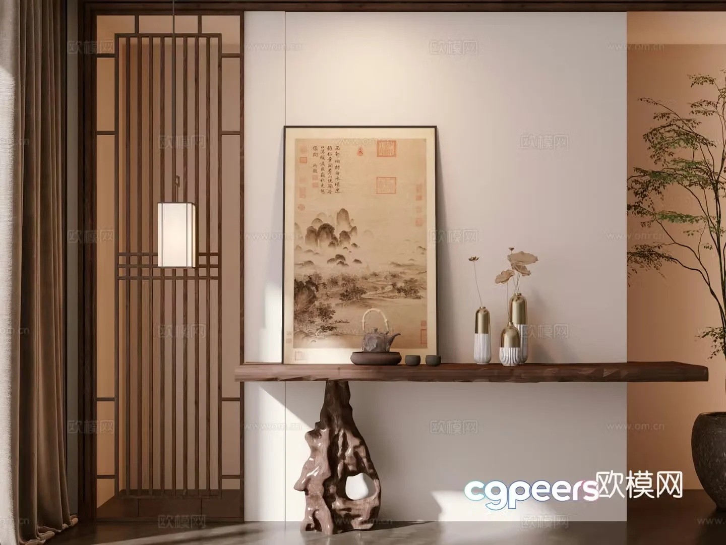New Chinese style Duanjingdai 3D model