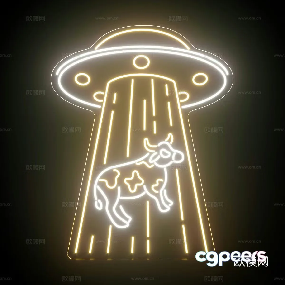 Modern children’s neon light 3d model