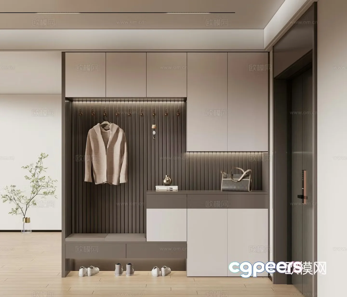 Entry shoe cabinet Entrance shoe cabinet 3D model