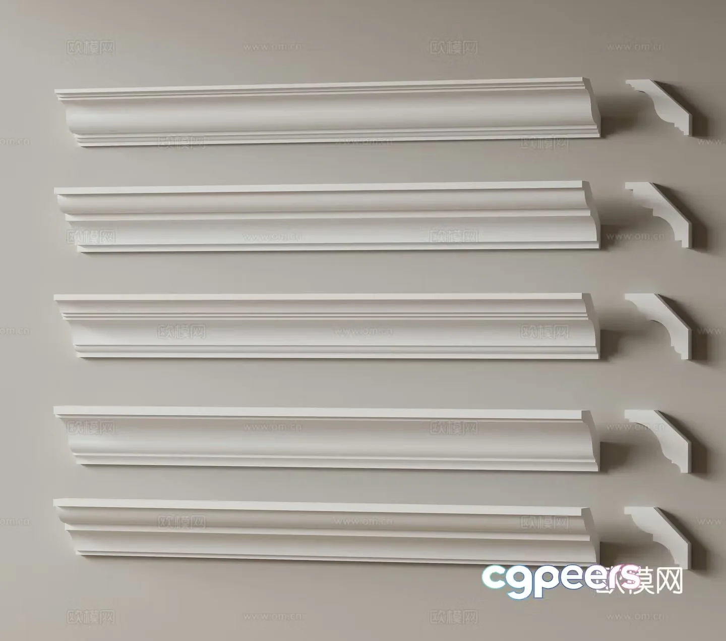 Modern gypsum line Simple European gypsum line Yin corner line Yang corner line Ceiling corner line 3d model