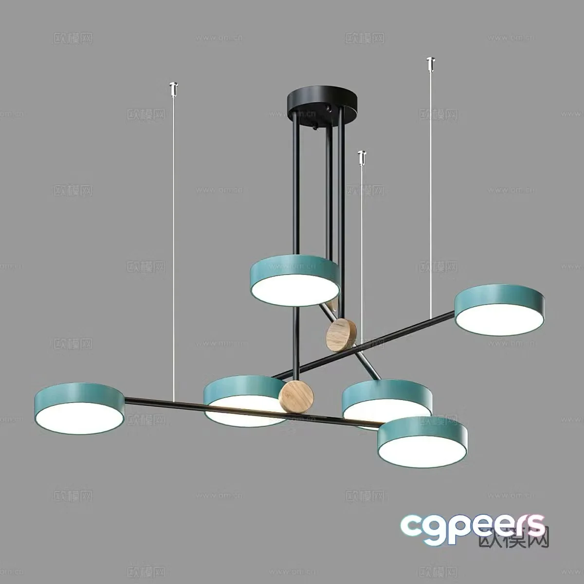Simple chandelier living room chandelier 3d model
