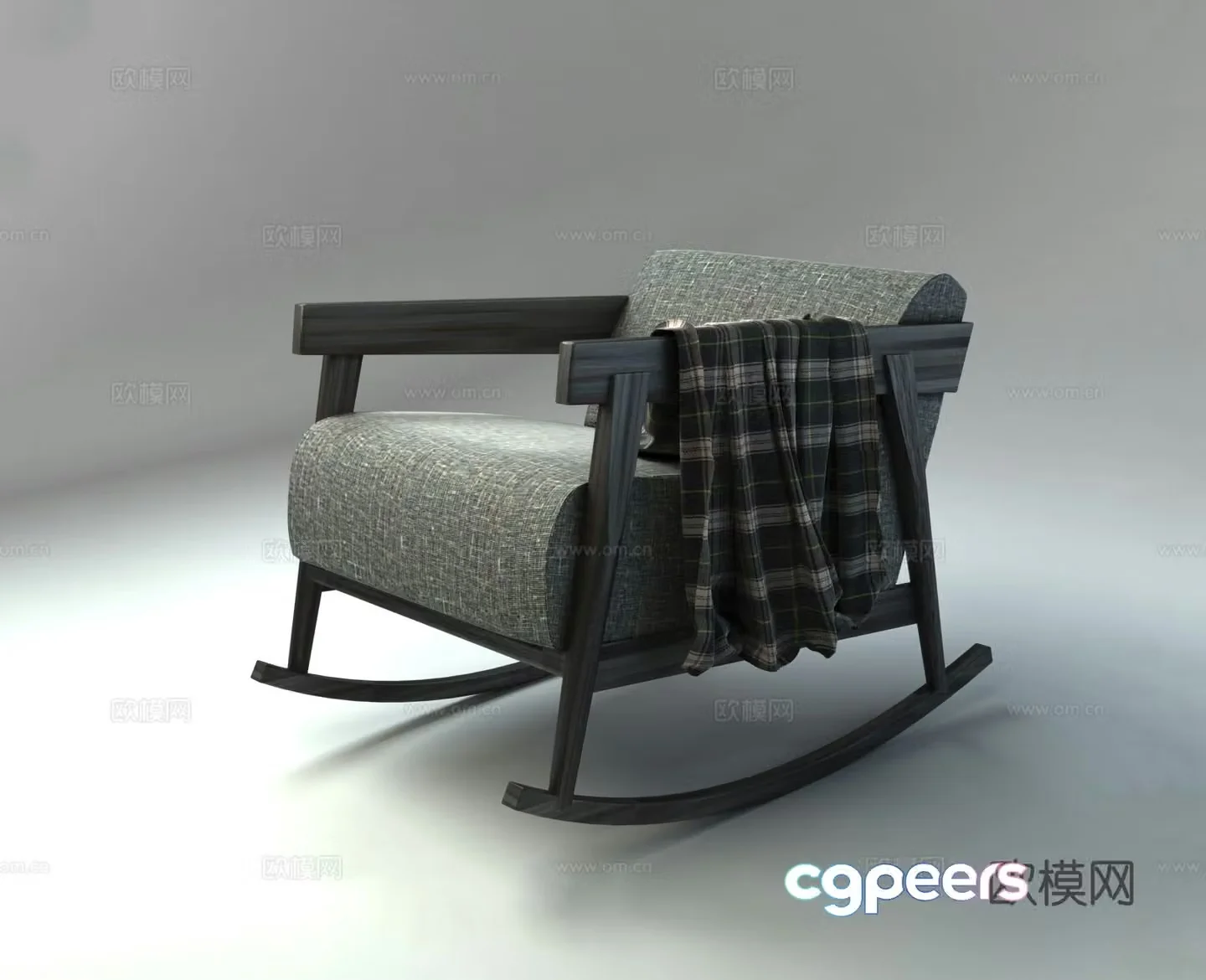 Modern armchair rocking chair outdoor chair 3d model