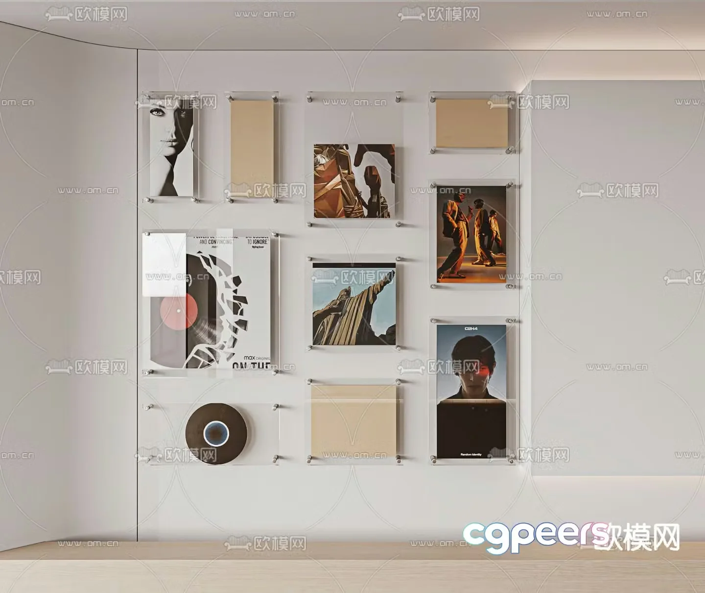 Decorative painting Hanging painting Photo wall 3d model