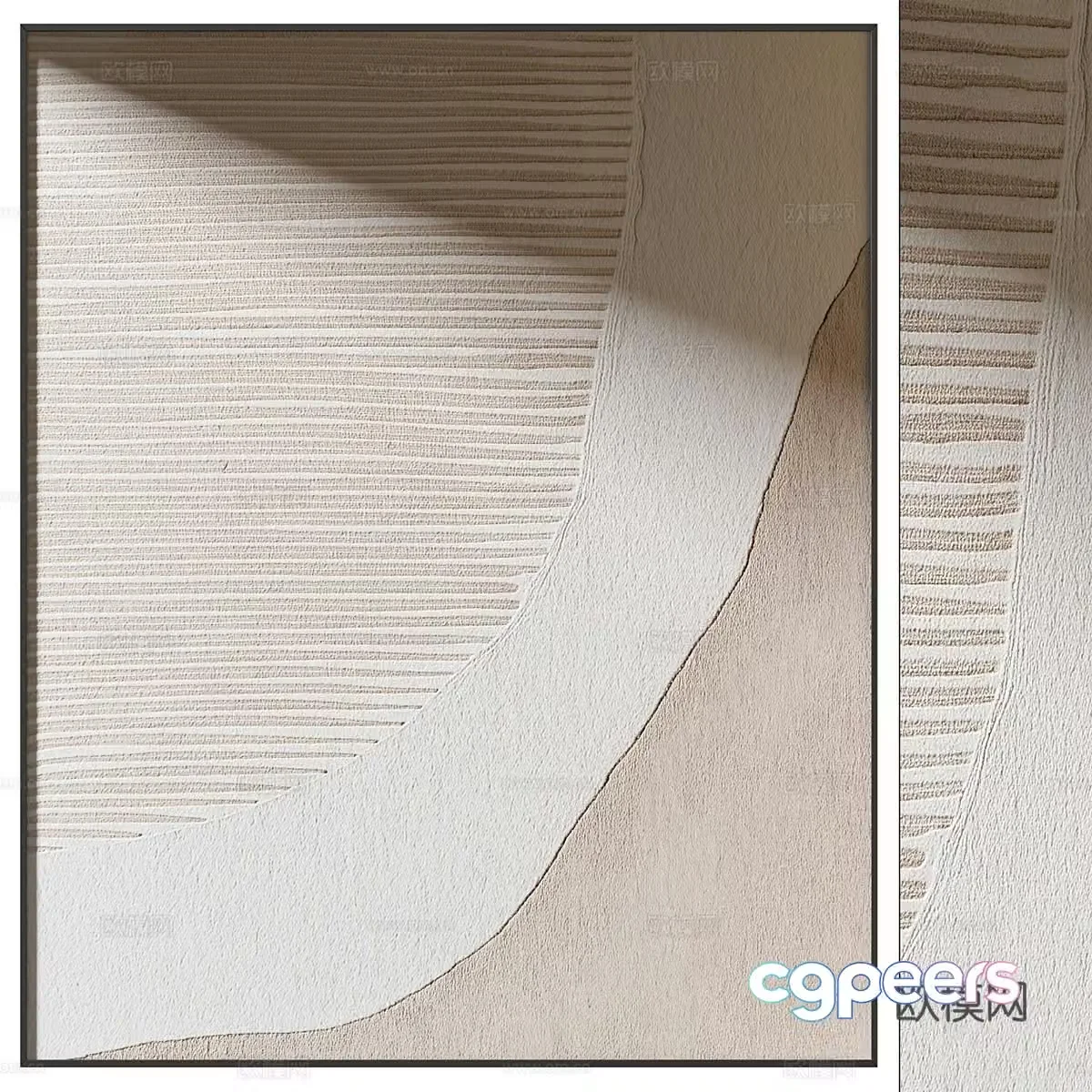 New Chinese style decorative hanging painting 3D model