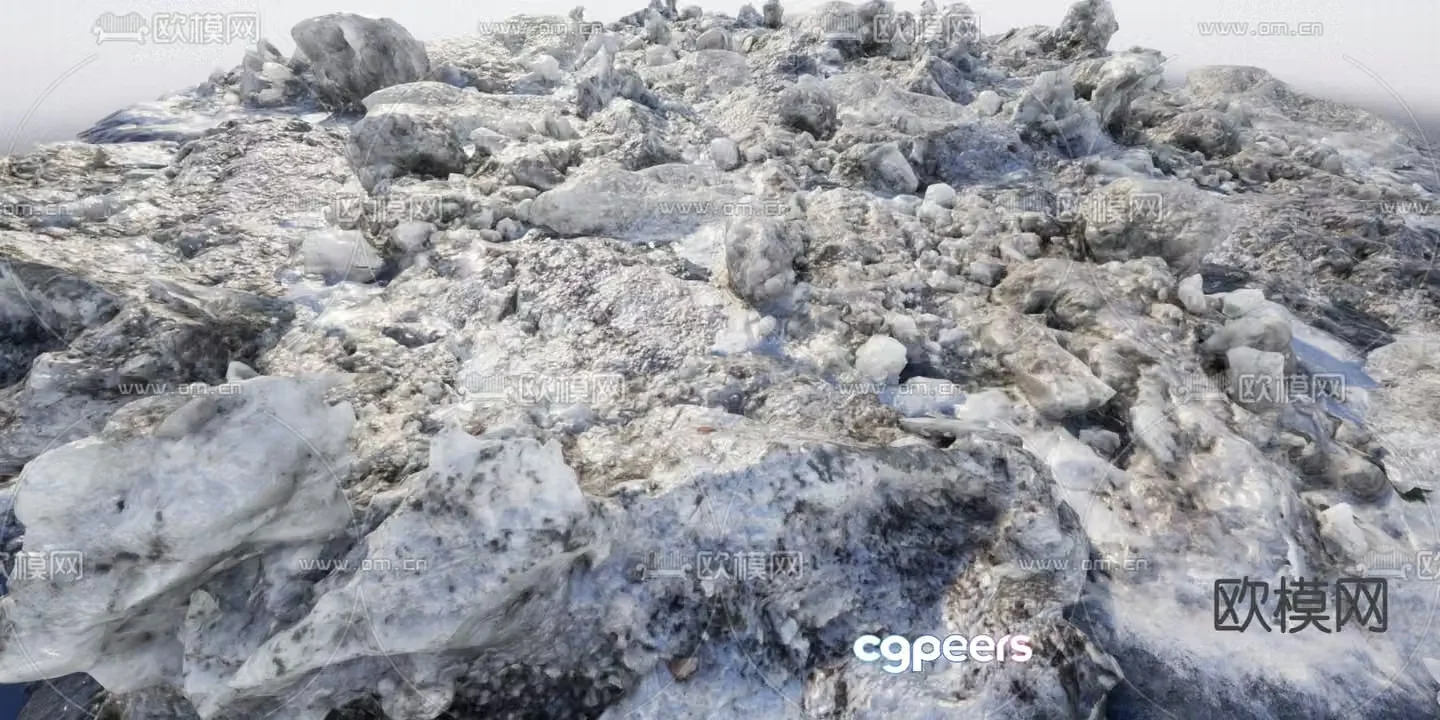 ice snow snow mountain mountain 3d model