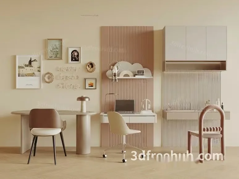 Modern Home Office 3D Model – 21279 – VRAY Render