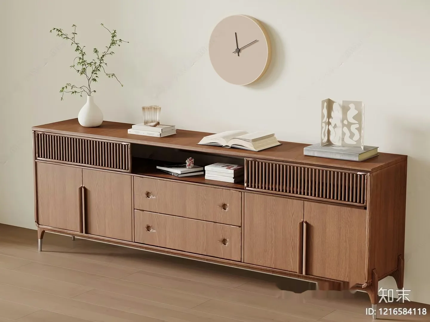 A Mid-Century Modern Sideboard 3D Model – 18440 – VRAY Render