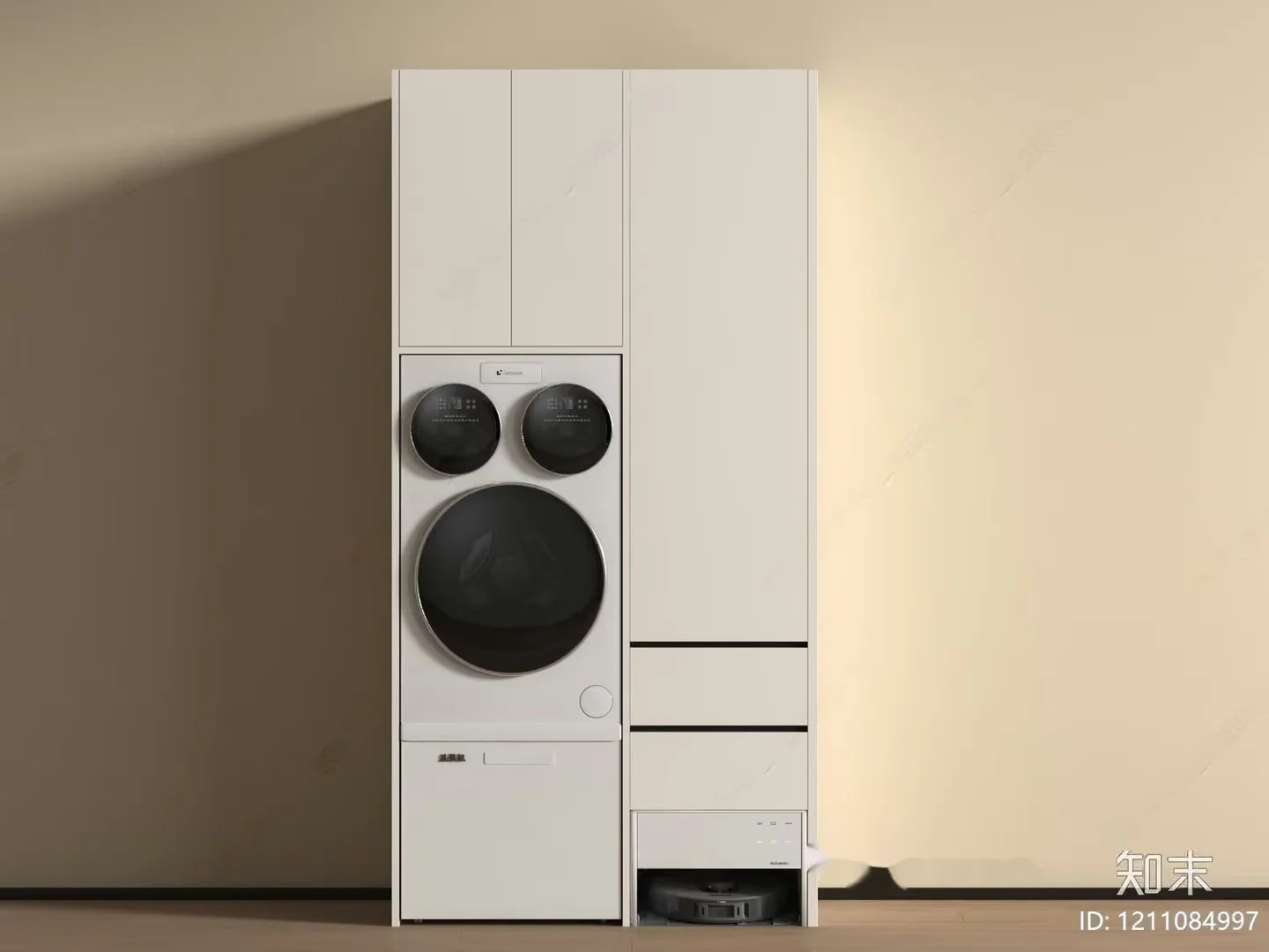 Modern Washing Machine 3D Model – 2547 – VRAY Render