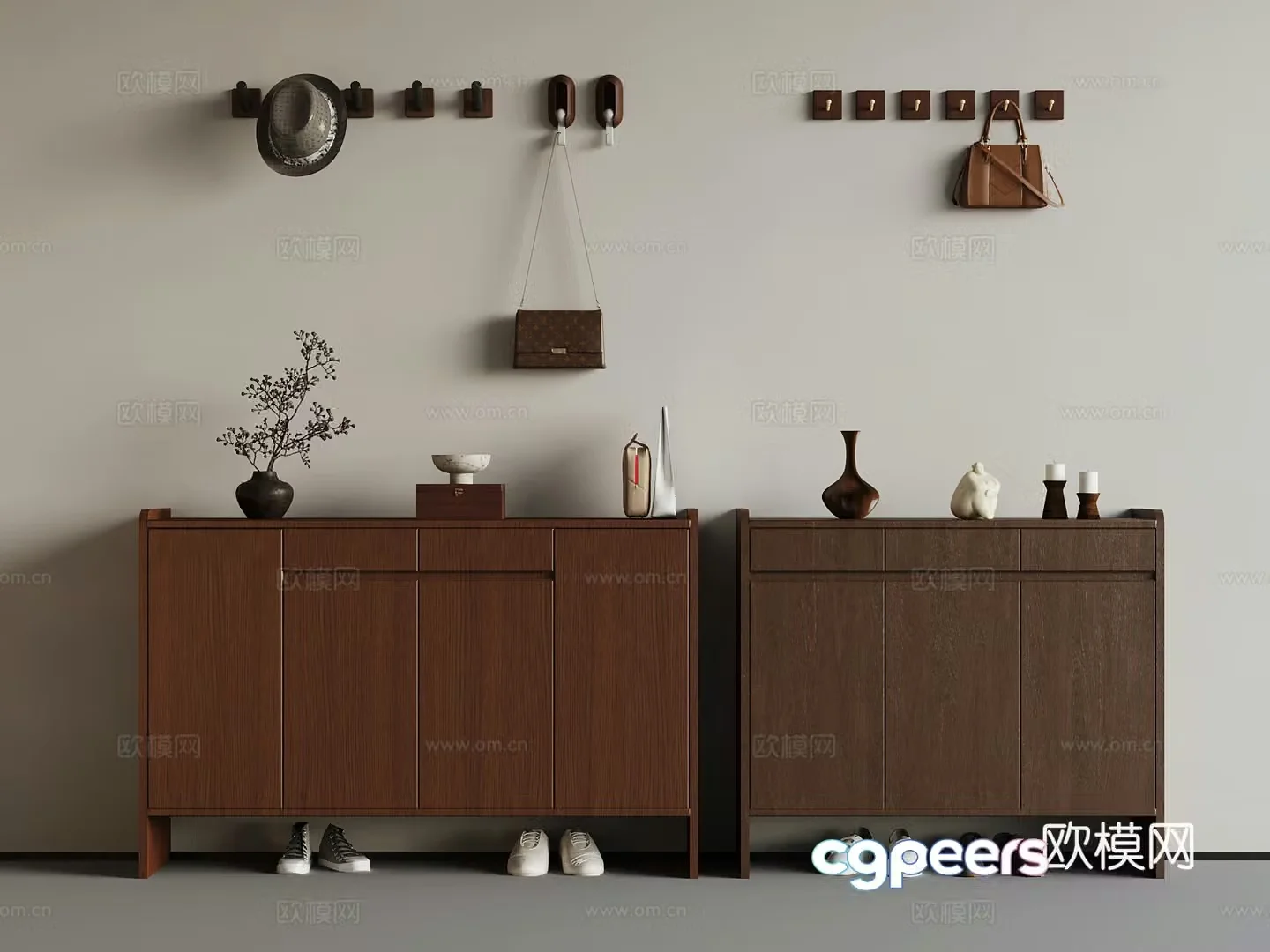 New Chinese shoe cabinet 3D model
