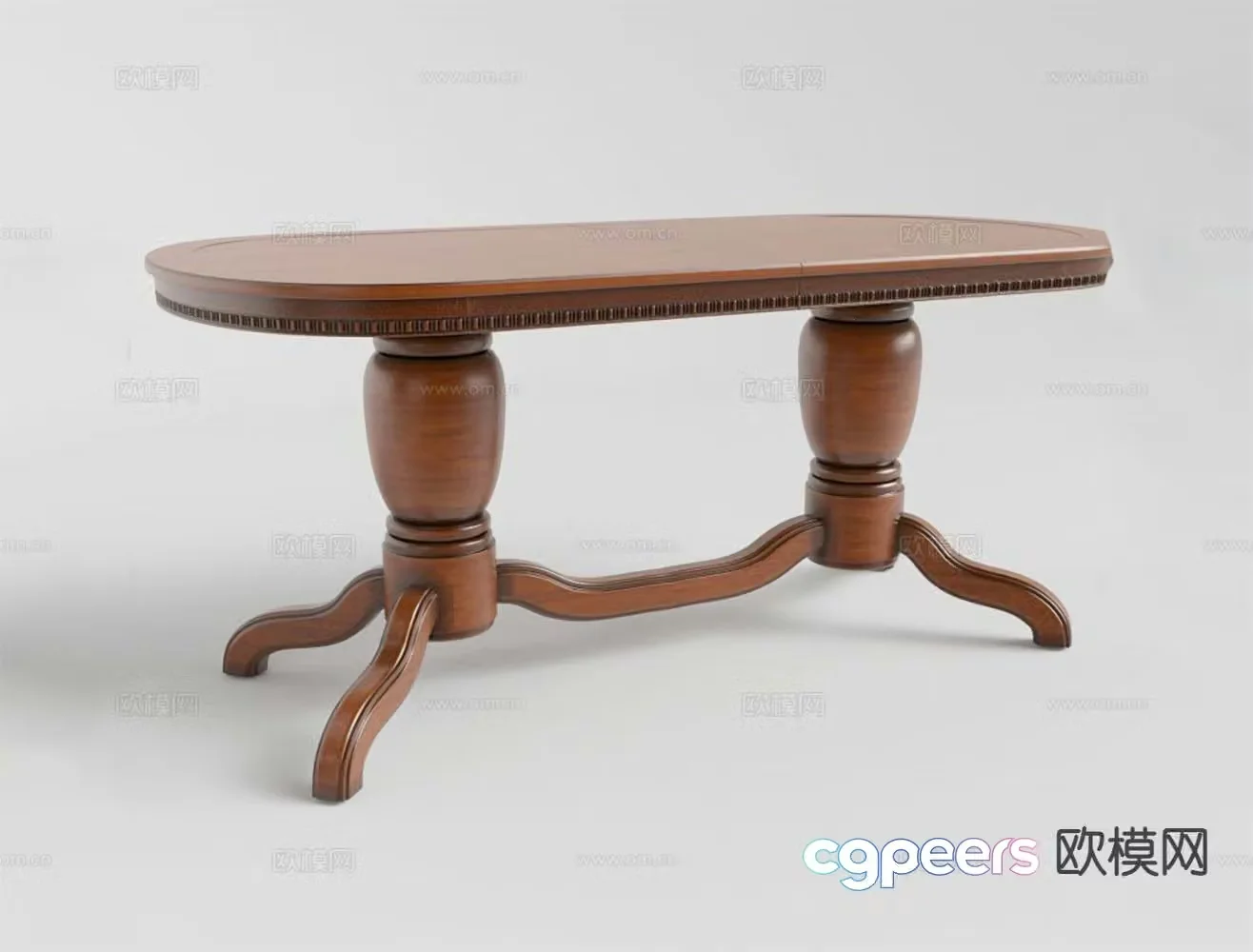 American dining table oval dining table 3d model