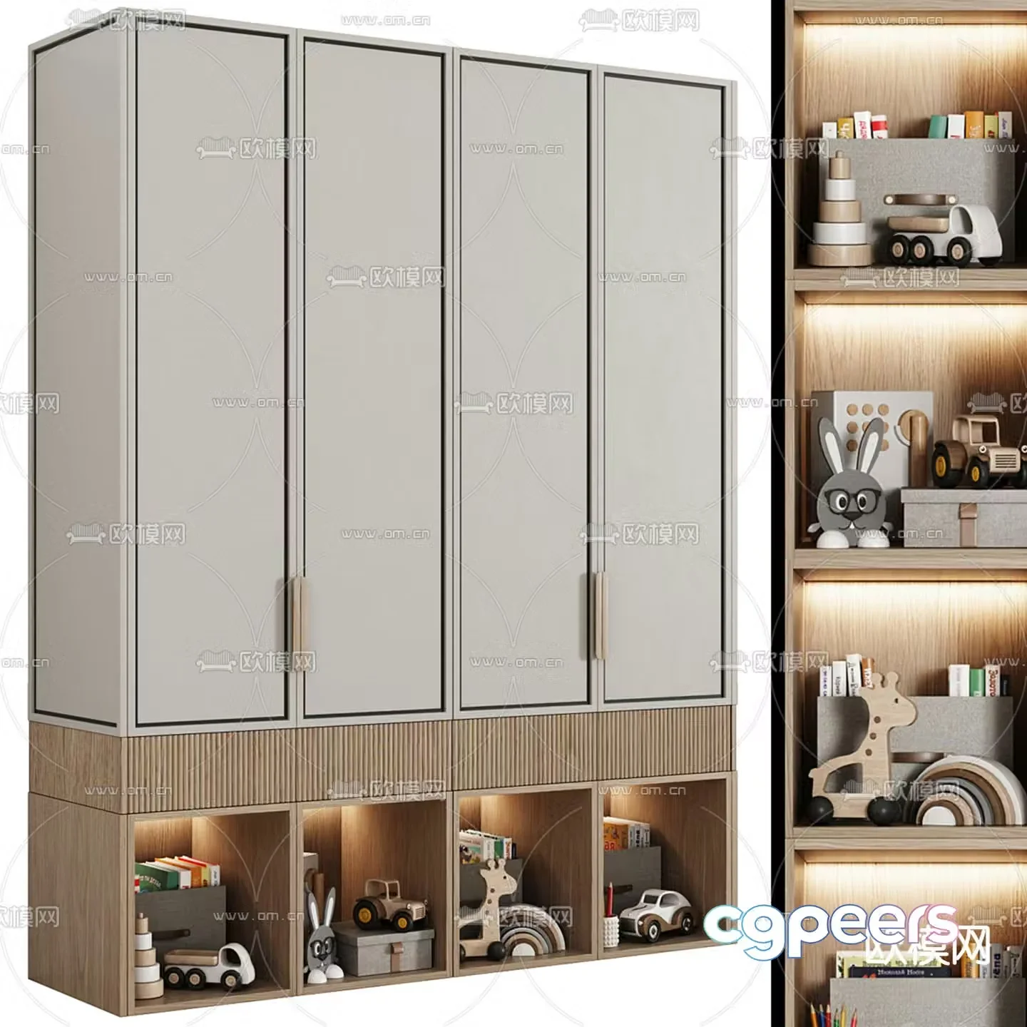 Children’s wardrobe toy cabinet 3d model