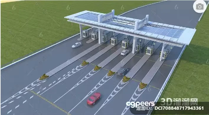 A Toll Booth 3D Model – 16118 – VRAY Render