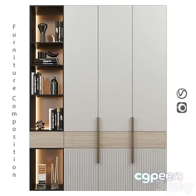 3ds Max Free – Furniture composition 210