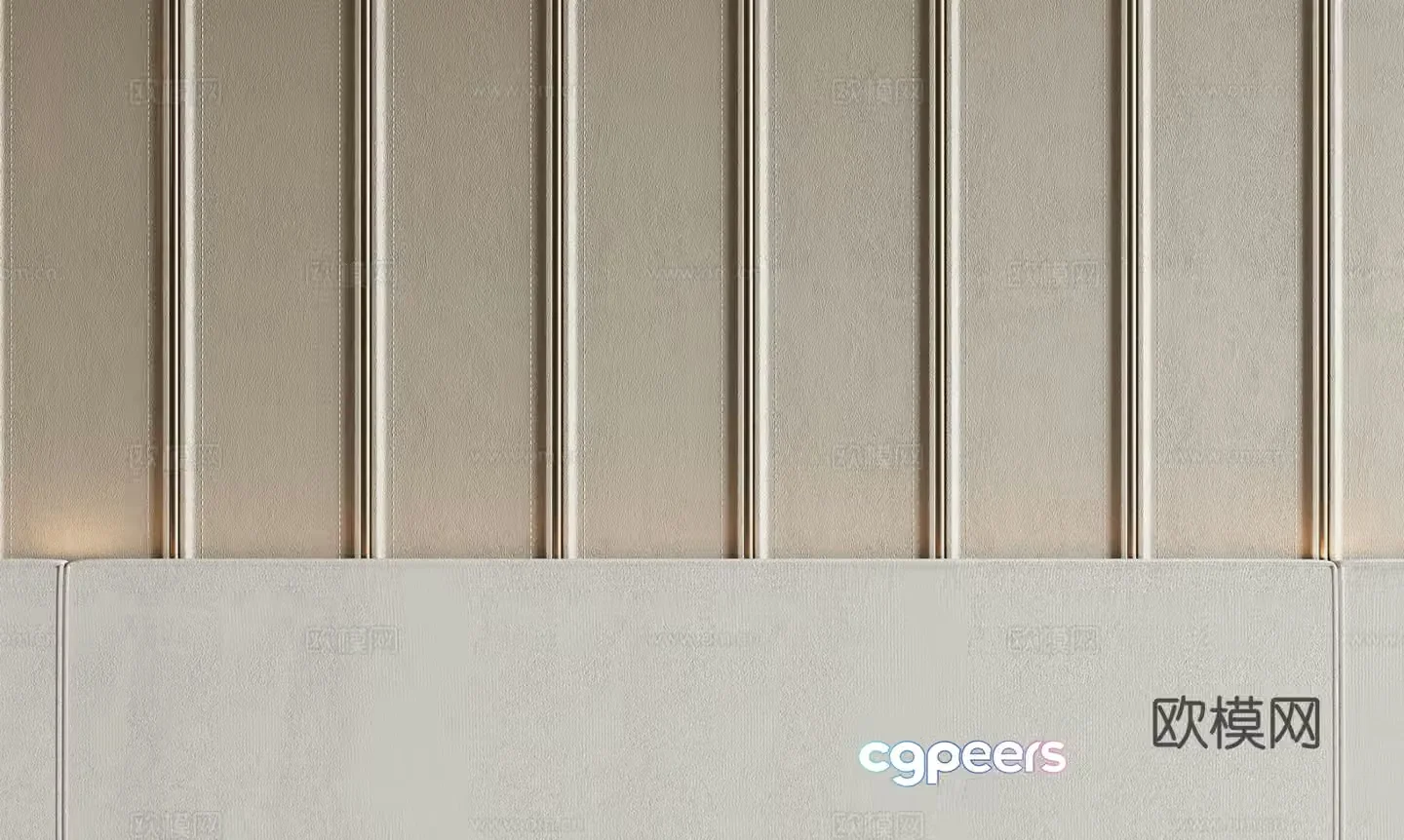 Modern hard bag wall panel 3d model