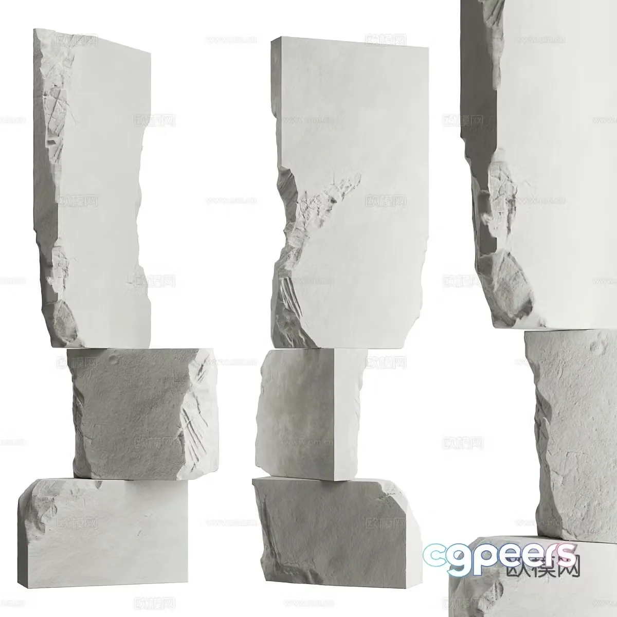 Modern abstract sculpture 3d model