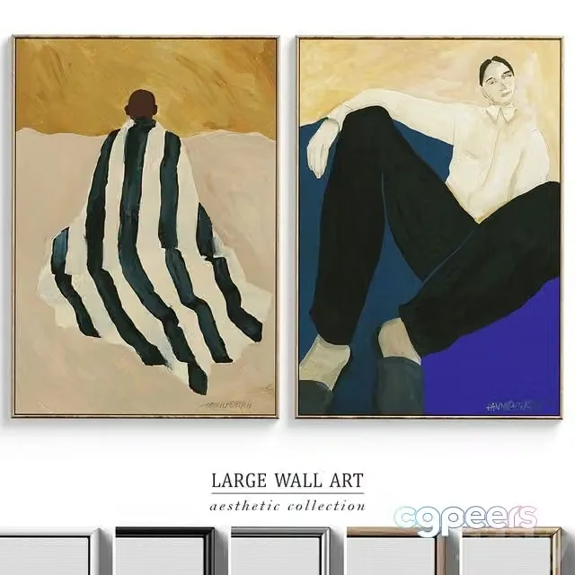 3ds Max Free – Abstract Human Figure Wall Art C-388