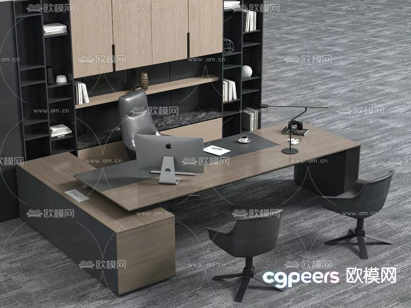 Desk table boss table 3d model