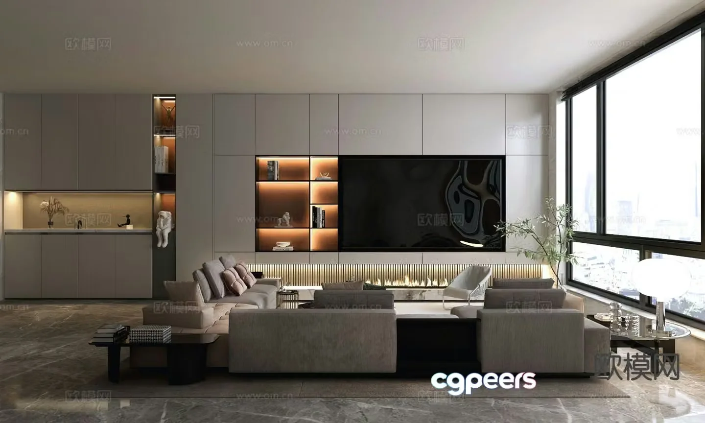 Italian living room 3d model