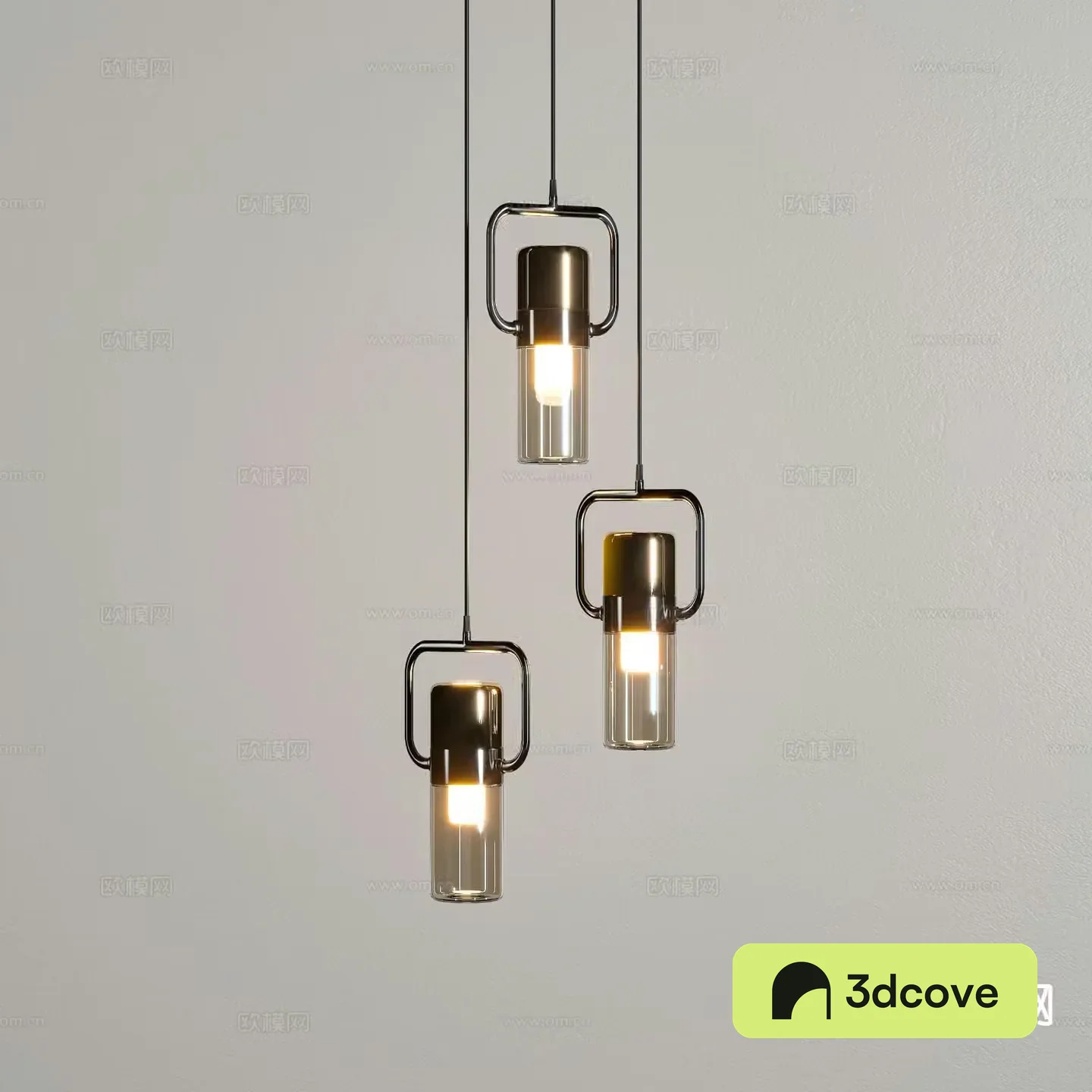 Modern glass chandelier