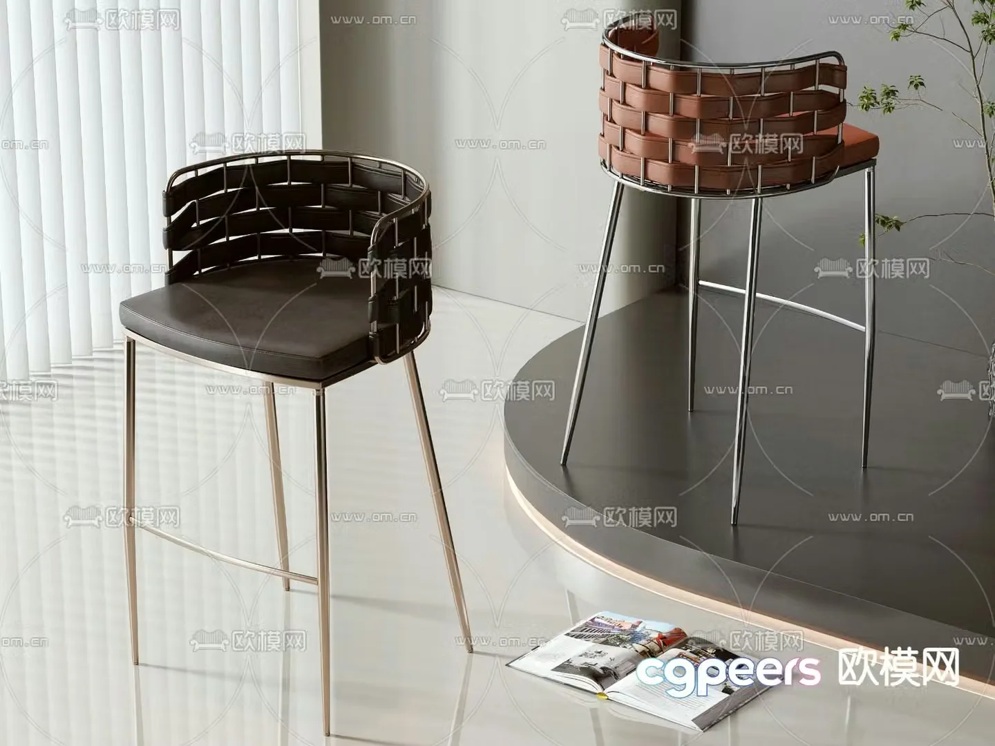bar stool bar stool high stool 3d model