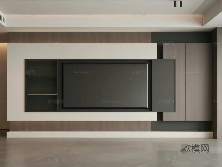 Modern Wall Unit 3D Model – 15115 – VRAY Render