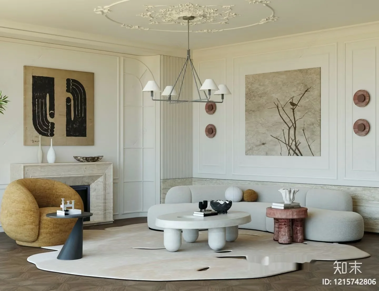 Modern Living Room 3D Model – 11710 – VRAY Render