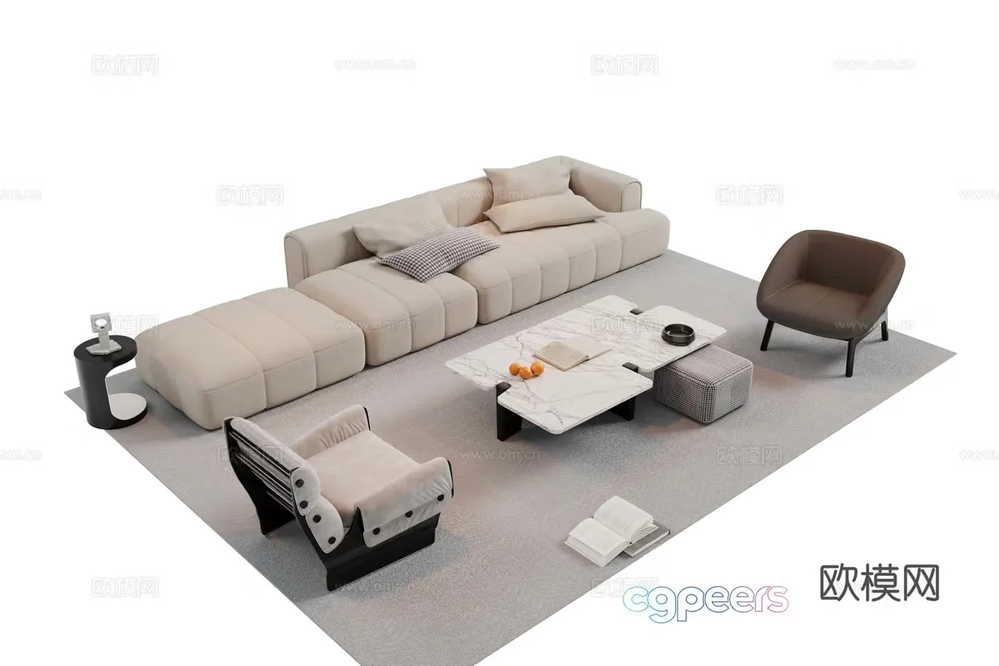 Modern modular sofa 3d model