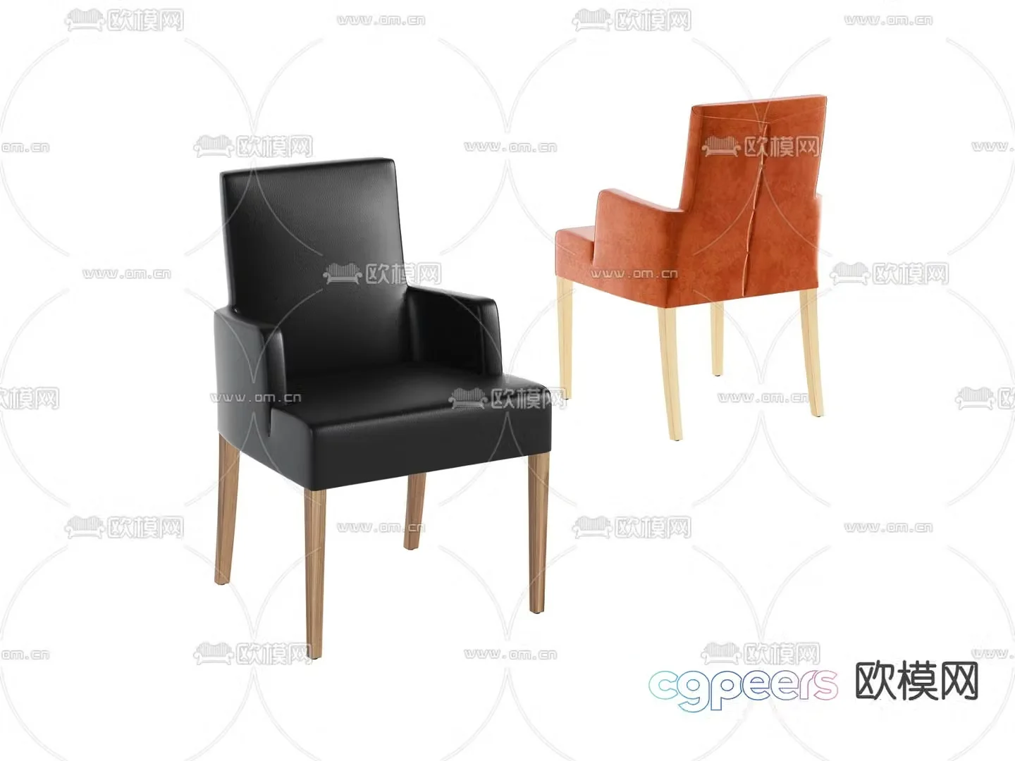 Modern seats single chair leisure chair 3d model
