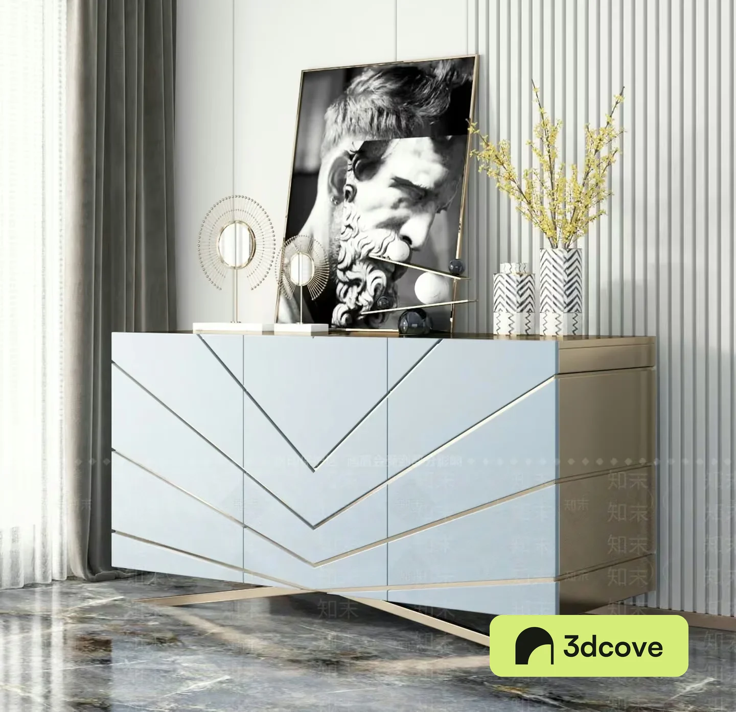 Modern White Dresser